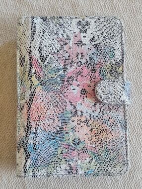HOBO Lizard Embossed Metallic Sheen Leather Wallet - Multicolor